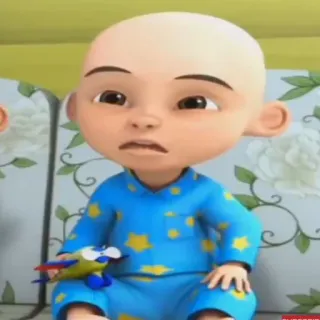 👩‍🦲 Upin Upin & Ipin Cartoon, Kind, Upin, Upin und Ipin, Animation telegram sticker
