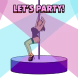 💃 LET'S PARTY! festa, ballo, donna, pole dance, celebrazione telegram sticker