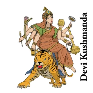 🕉️ Devi Kushmanda Diosa hindú, Kushmanda, Tigre, Devi, Figura religiosa, Hinduismo whatsapp sticker