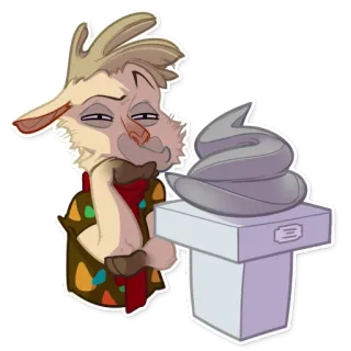 🤔 llama, art, museum, sculpture, funny, animal telegram sticker