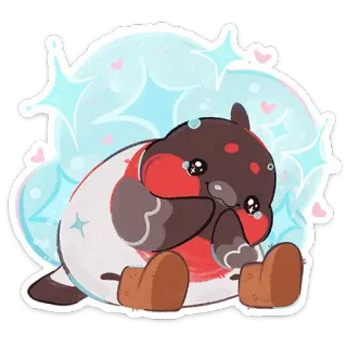 🤩 süß, vogel, tier, kawaii, gimpel, cartoon, aufkleber telegram sticker