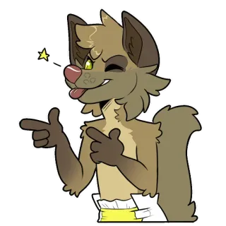 👉 собака, мультфильм, животное, пистолет из пальцев, указывает telegram sticker
