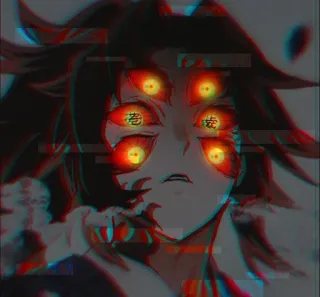 🌓 港 虚 Anime, Ác quỷ, Kinh dị, Đôi mắt, Ác quỷ telegram sticker