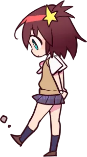 😶 аниме девушка, милый, манга, мультфильм, персонаж, чиби telegram sticker