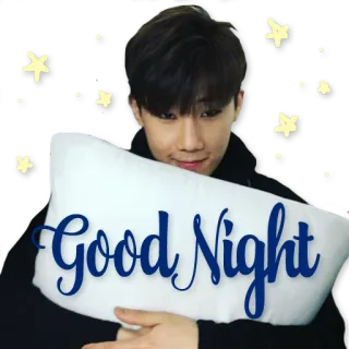 😴 Good Night 잘 자요, 수면, 베개, 인사 telegram sticker