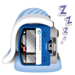😴 I'm Blue Color Today! azul, dormindo, desenho animado, expressar telegram sticker