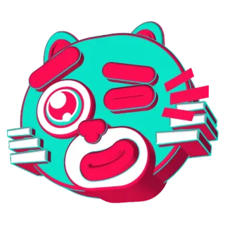 😉 tiger, tier, maskottchen, cartoon, aufkleber telegram sticker
