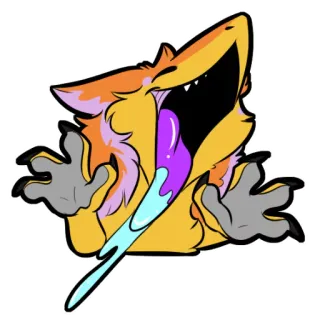 👅 animal, cartoon, illustration, sticker, furry telegram sticker