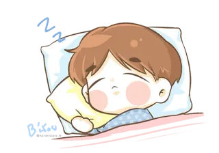 😴 zzz ngủ, đang ngủ, giấc mơ, dễ thương, hoạt hình telegram sticker