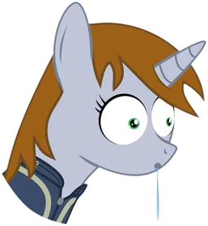 😮 Pônei, Desenho animado, Unicórnio, Fanart, Adesivo telegram sticker