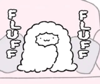 🐑 FLUFF süß, flauschig, Decke, kawaii, weich, gemütlich telegram sticker