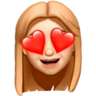 😍 Эмодзи, Любовь, Глаза-сердечки, Мемоджи, Стикер telegram sticker