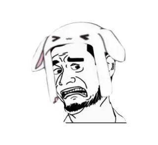 😬 Meme, Rosto, Coelho, Chapéu, Expressão, Desenho animado, Engraçado telegram sticker