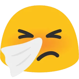 🤧 emoji, sad, crying, tissue, yellow telegram sticker