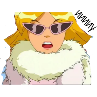 💋 Clover Totally Spies! semanggi, Totally Spies, kartun, kacamata hitam, bergaya telegram sticker