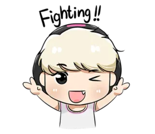 💪 Kreskówka, Postać, Anime, Słodkie, Kawaii, Manga, Dziewczyna whatsapp sticker