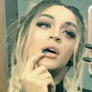 😊 mulher, selfie, beleza, maquiagem, pessoa, menina whatsapp sticker