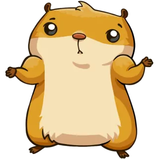 😦 仓鼠, 卡通, 动物, 可爱, 啮齿动物, 插画 whatsapp sticker