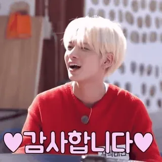 🥳 감사합니다 coreano, corazón, gracias, gratitud, saludo telegram sticker