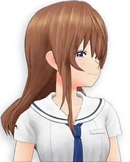 😏 Garota anime, Uniforme escolar, Bonitinha, Personagem, Desenho animado, Animação whatsapp sticker