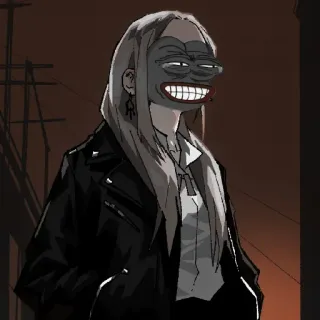 🥀 Pepe de kikker, Anime, Mode, Masker, Meme, Internet cultuur telegram sticker