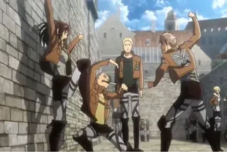 🌟 Attack on Titan Attack on Titan, Anime, Militar, Violência, Esquadrão, Soldados, Ação telegram sticker