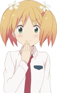 🤭 Anime, Garota, Uniforme escolar, Fofa, Desenho animado telegram sticker