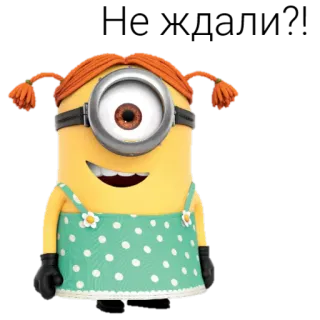 😛 Minion Despicable Me minion, cartoon, funny, yellow telegram sticker