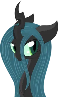 😒 Queen Chrysalis My Little Pony Pônei, Rainha, Chrysalis, Vilão, Desenho animado, My Little Pony whatsapp sticker