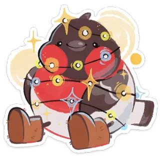 🎄 Vogel, süß, glitzern, Illustration, Cartoon telegram sticker