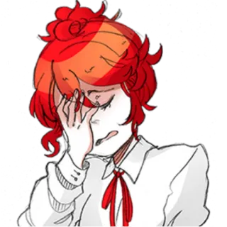 🤦‍♀ anime, sad, crying, illustration, headache, distressed telegram sticker