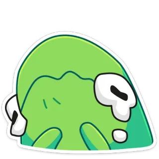 😭 Goccia, Verde, Cartone animato, Adesivo telegram sticker