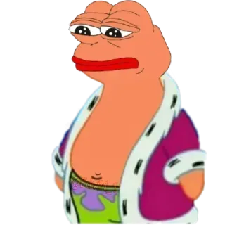 📎 Pepe la Rana, Meme, Rey, Corona, Cultura de Internet whatsapp sticker