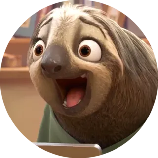 😱 Flash Zootopia สลอธ, ซูโทเปีย, แฟลช, สัตว์, การ์ตูน, ดิสนีย์ telegram sticker