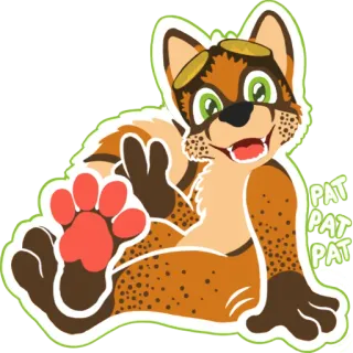 👇 pat
pat
pat Furry, Fuchs, Tier, Cartoon, Süß, Pfote telegram sticker