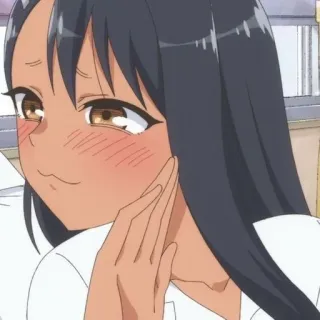 🌟 Nagatoro Don't Toy with Me, Miss Nagatoro Anime, Manga, Nagatoro, Mobbing-Meisterin Nagatoro, Miss Nagatoro, Charakter, lächelnd, Anime-Mädchen whatsapp sticker