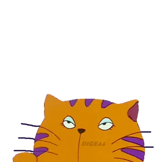 🙄 猫, 漫画, 動物, ペット, オレンジ猫 telegram sticker