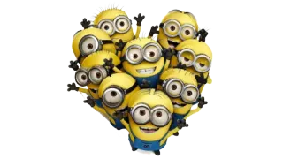 💛 Minions Despicable Me Minions, cartoni animati, giallo, cuore, personaggi telegram sticker