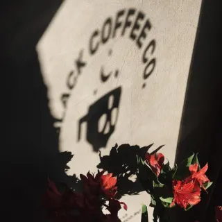 😍 BLACK COFFEE CO. café, bebida, logotipo, beber, café, café preto whatsapp sticker