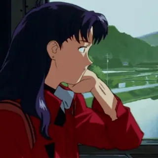 Misato by @stickers_evangelion :: @fStikBot telegram stickers