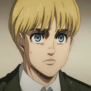 ⚔️ Armin Arlert Attack on Titan Anime, Mangá, Armin Arlert, Attack on Titan, Personagem, Retrato telegram sticker