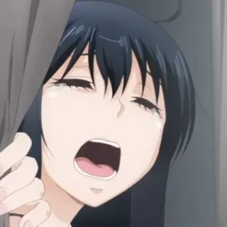 👻 anime, piangere, ragazza, triste, lacrime telegram sticker
