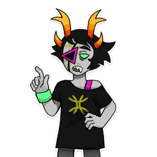 😯 Eridan Ampora Homestuck Homestuck, Эридан Ампора, тролль, персонаж, фанарт telegram sticker