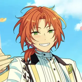 🥰 anime, personagem, sorriso, retrato whatsapp sticker