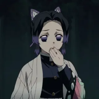 🦋 Shinobu Kocho Demon Slayer Аниме, Клинок, рассекающий демонов, Шинобу Кочо, Бабочка, Девушка, Персонаж whatsapp sticker