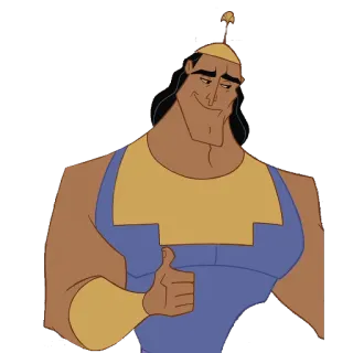 👍 Kronk The Emperor's New Groove Kronk, Joinha, Disney, A Nova Onda do Imperador, Desenho animado telegram sticker