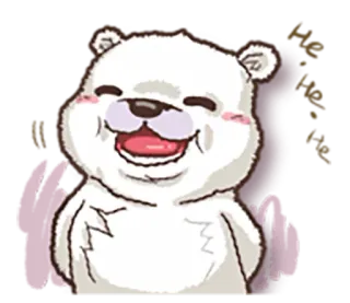 😄 gấu, dễ thương, mỉm cười, hoạt hình, động vật, vui vẻ whatsapp sticker