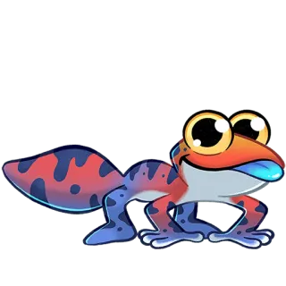 🙂 Eidechse, Gecko, Tier, Cartoon, niedlich, Reptil telegram sticker