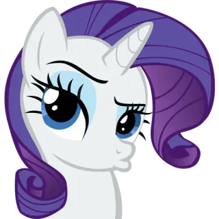 🤠 Rarity My Little Pony Desenho animado, Pônei, Animal, Cavalo, Animado, Rarity, Unicórnio telegram sticker