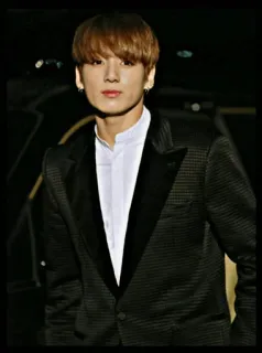 ☠ Jungkook คน, ผู้ชาย, สูท, kpop, bts telegram sticker